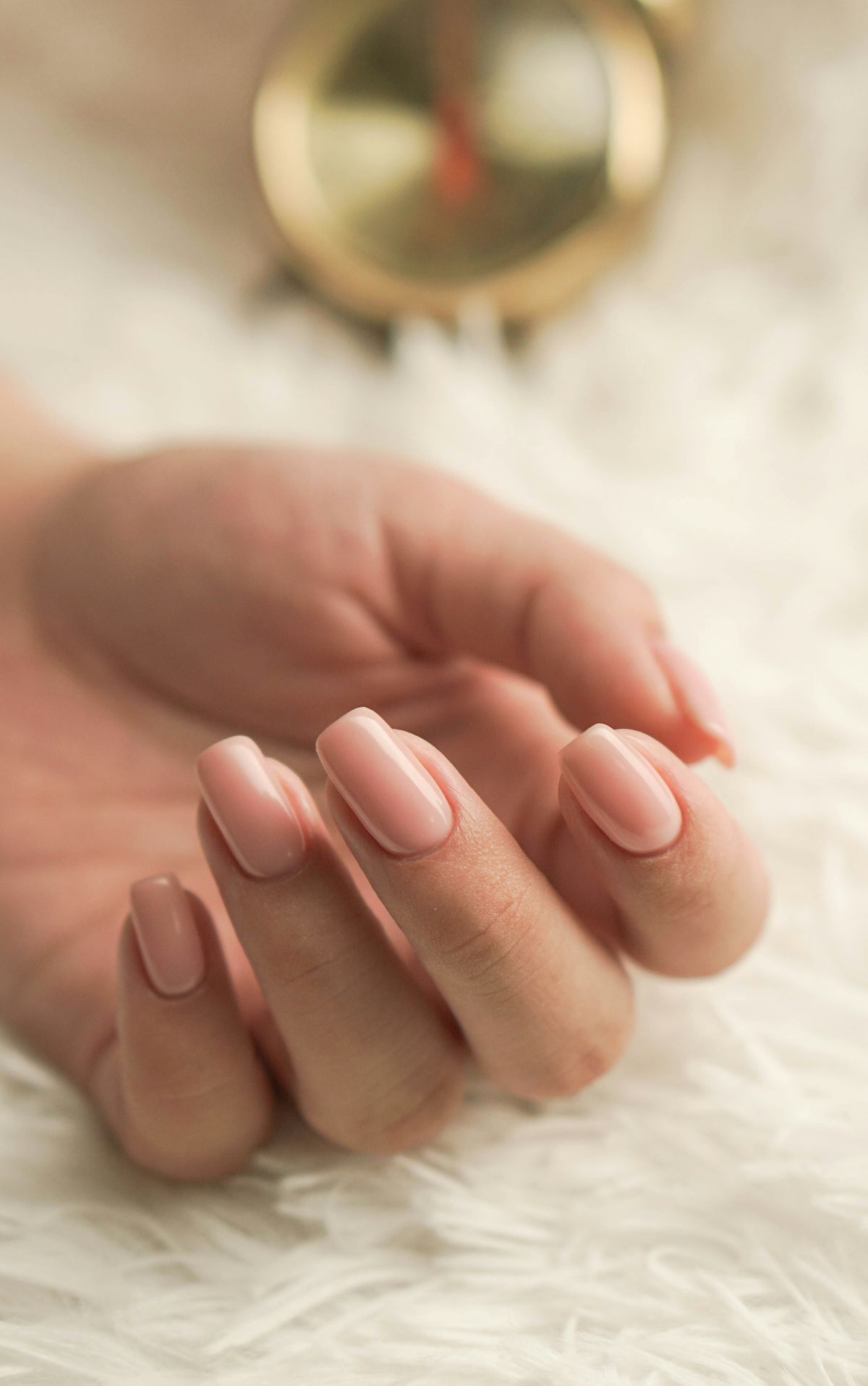 A neat nude manicure