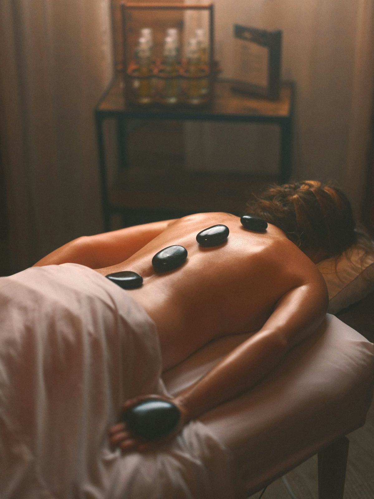 A hot stone massage